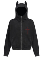 Men's Devil Horn Zip-Up Hoodie