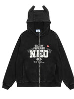 Men's Batman Ears Zip-Up Hoodie