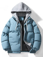 Men's Plus Size Hooded Padded Puffer Jacket