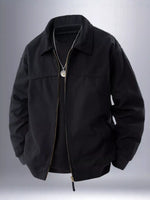 Men's Plus Size Zip Up Long Sleeve Jacket